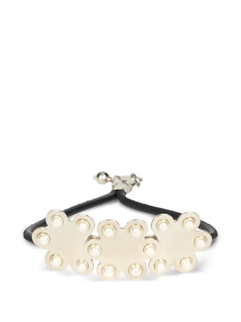 RED(V) flower embellishment bracelet Silver QJ0A93FIC