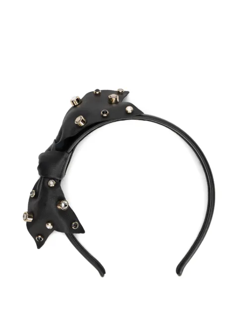 RED(V) bow embellished headband Black QJ0A91NTK