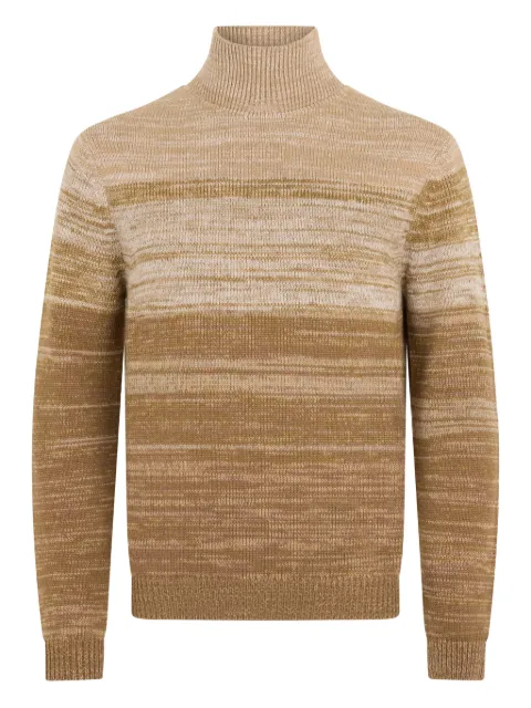Malo striped roll-neck sweater Neutrals UXC050F1A02