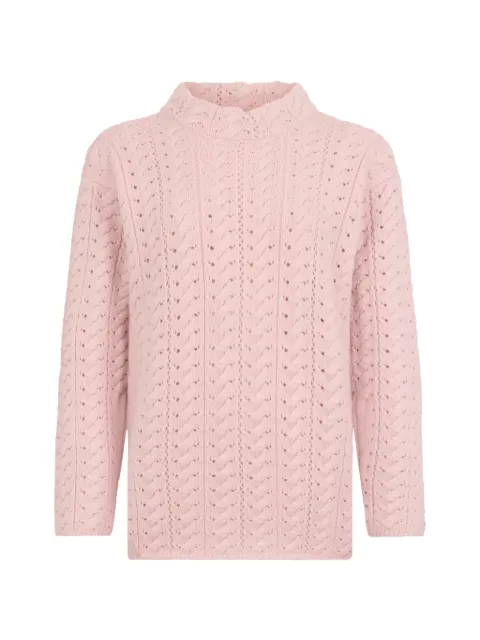 Moorer Lidia pointelle-knit sweater Pink LIDIAPWG