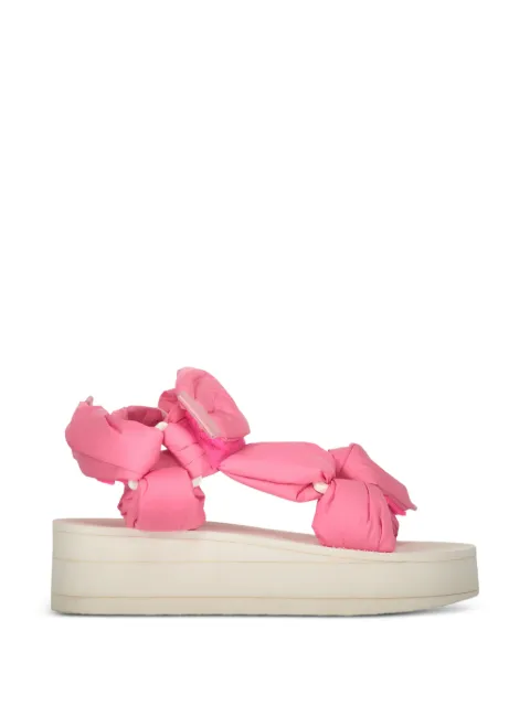 RED(V) open-toe touch-strap sandals Pink QS0F49REG