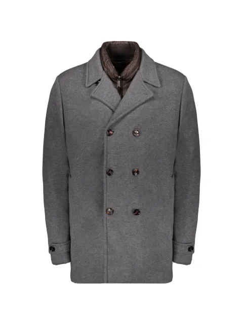 Moorer double-breasted layered jacket Grey BOLGIMRW