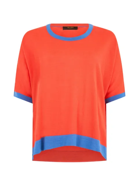 Moorer trim crew-neck T-shirt Orange ARIAZEF