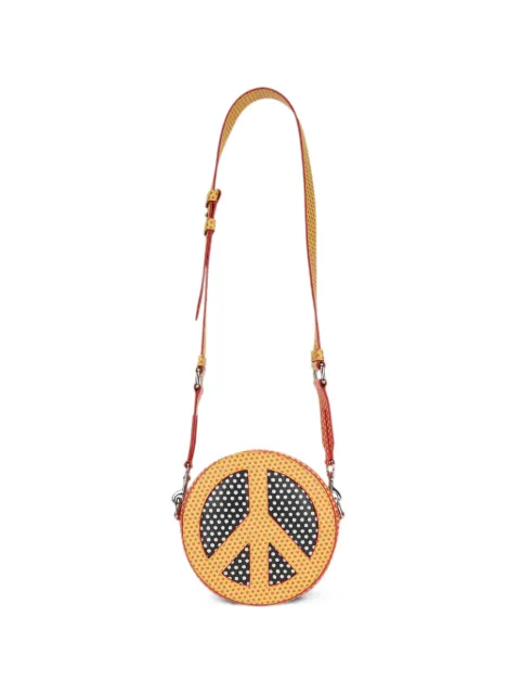 Moschino polka-dot peace-sign belt bag Yellow A75558016