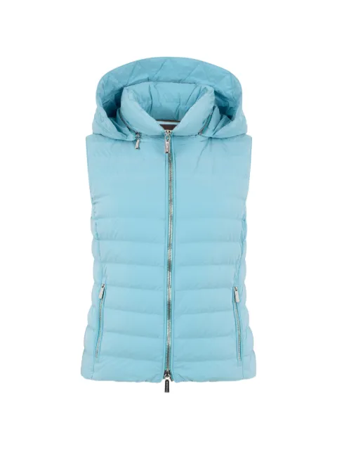 Moorer hooded puffer gilet Blue TINNARIOS