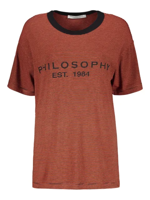 Philosophy Di Lorenzo Serafini striped T-shirt Brown T07012123