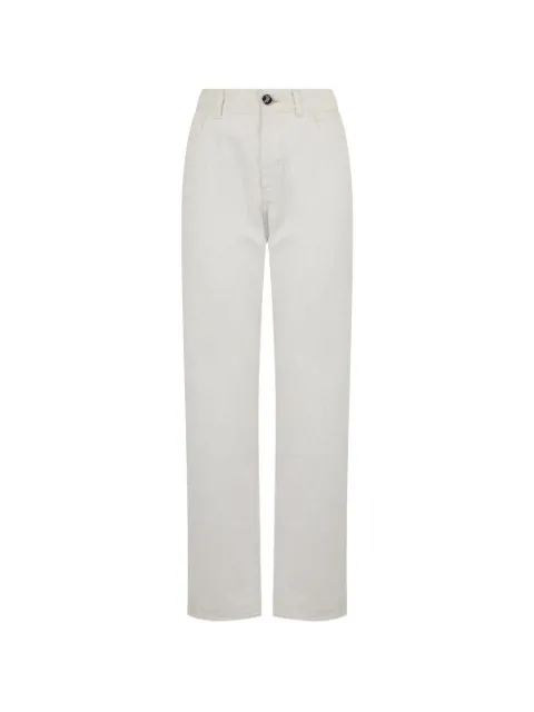 Moorer logo-patch straight-leg jeans Neutrals SANSA214