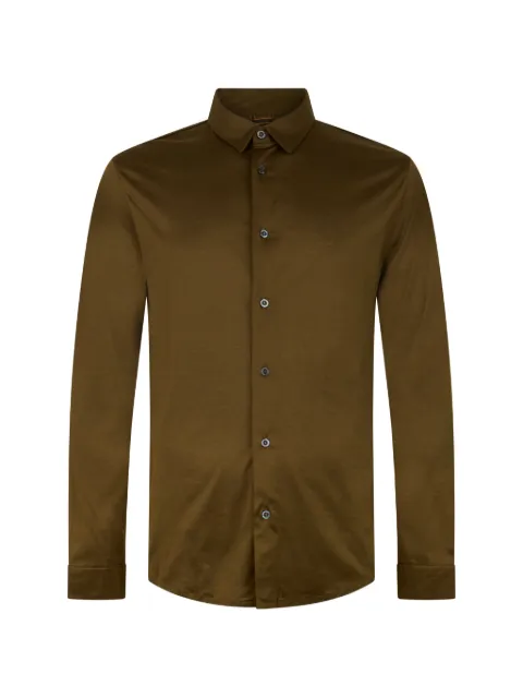 Moorer long-sleeve button-up shirt Brown MONTALCINOJCL