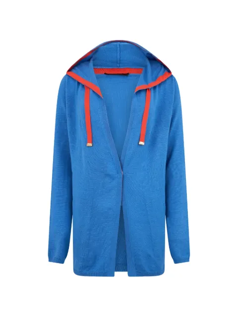Moorer hooded knit sweater Blue LETIZIAZEF