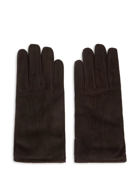 Moorer press-stud gloves Brown GUANTODONNAUR