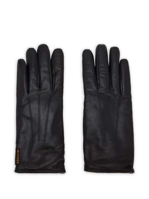 Moorer logo detail gloves Black GUANTODONNAPE