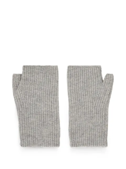 Moorer ribbed-knit fingerless gloves Grey GUANTISENZADITA