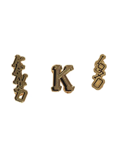 Kenzo logo pins (set of three) Gold FC65AC108M01