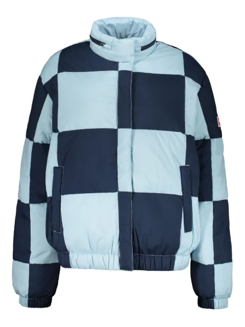Kenzo checkerboard-print puffer jacket Blue FC62OU1039NC