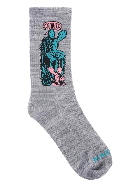 MARKET contrasting-design socks Grey 379000041