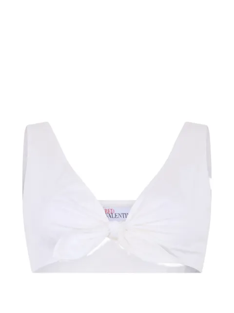 RED Valentino knot-detail crop top White RAED856PD