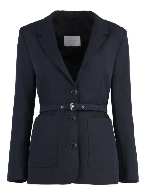 Yves Salomon belted blazer Blue 23EYV02469WOXX
