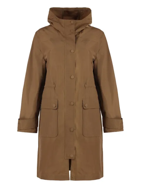Yves Salomon hooded parka coat Brown 23EYM03996CTEW