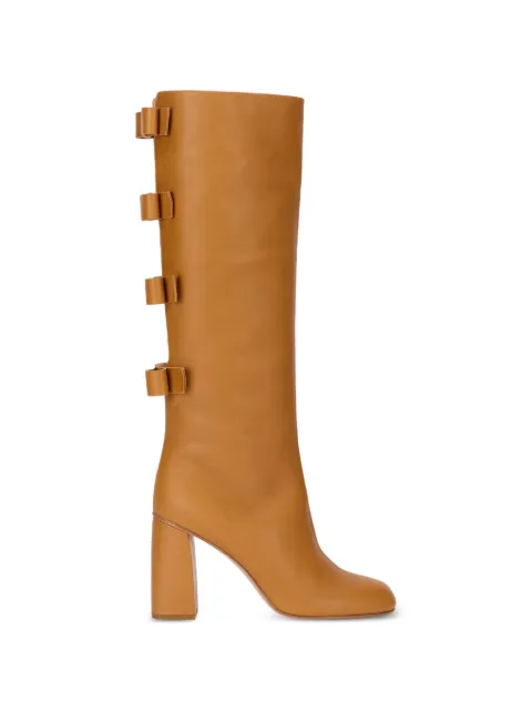 RED(V) bow-detail boots Brown QS0H74NVI