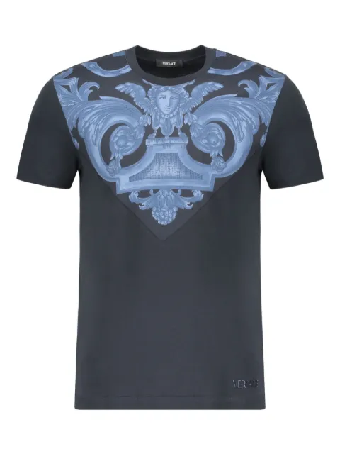Versace Barocco-print T-shirt Blue 10121741A10245
