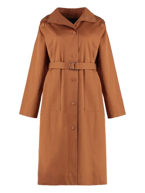 Yves Salomon cotton trench coat Brown 23E23EYM01511GACO