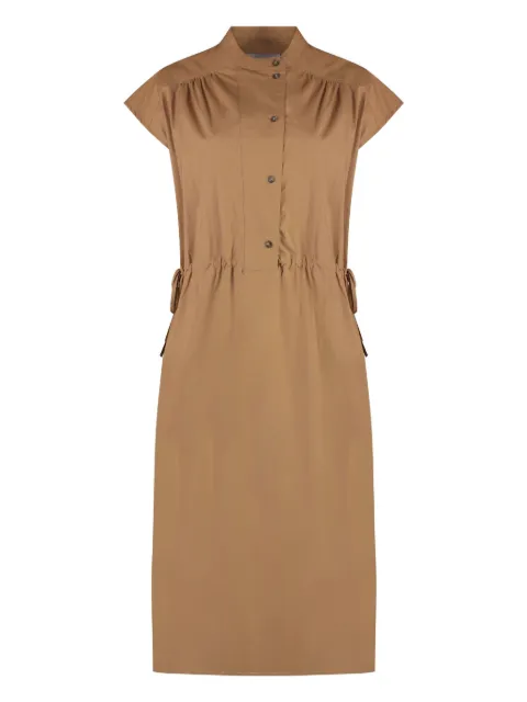 Yves Salomon poplin shirt dress Brown 23E23EYR01118COXW