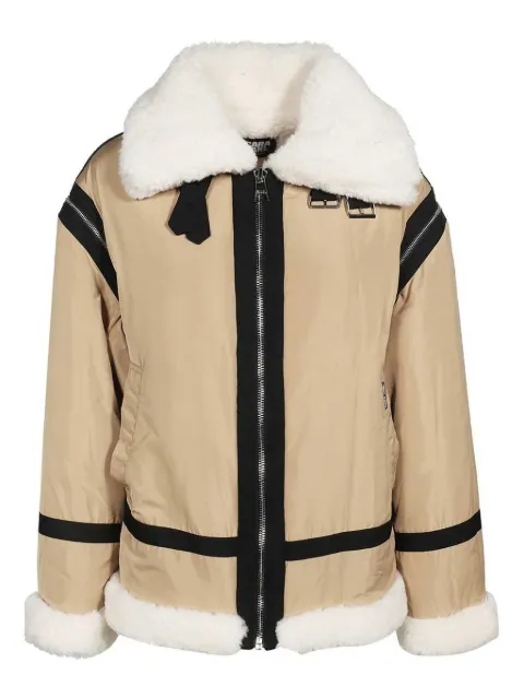 Karl Lagerfeld x Cara Delevingne faux-fur jacket Neutrals 226W161