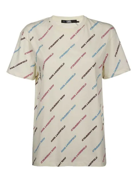 Karl Lagerfeld logo-print T-shirt Neutrals 225W100