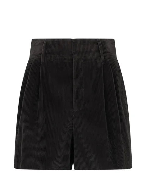 RED Valentino corduroy pleated shorts Black RRFI206LT