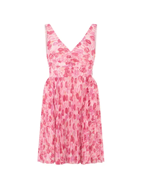 RED Valentino pleated print dress Pink RVAEY56HY