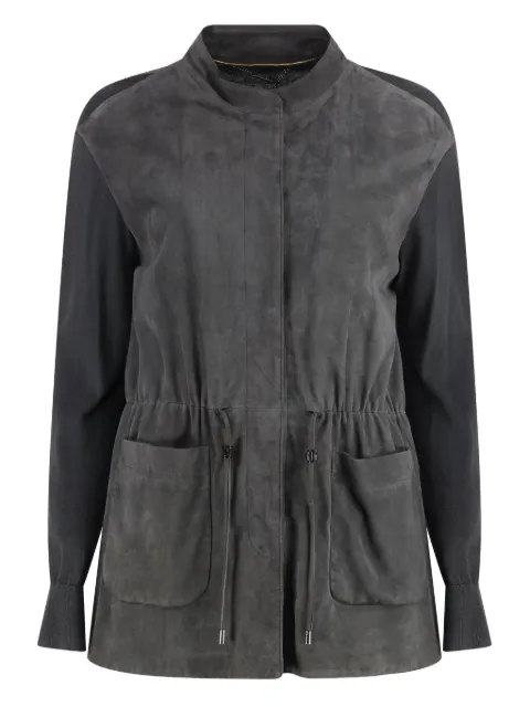 Moorer suede cardigan Grey ESMERALDAURK