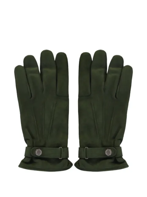 Moorer button-strap pintuck-detail gloves Green ELVISKCW