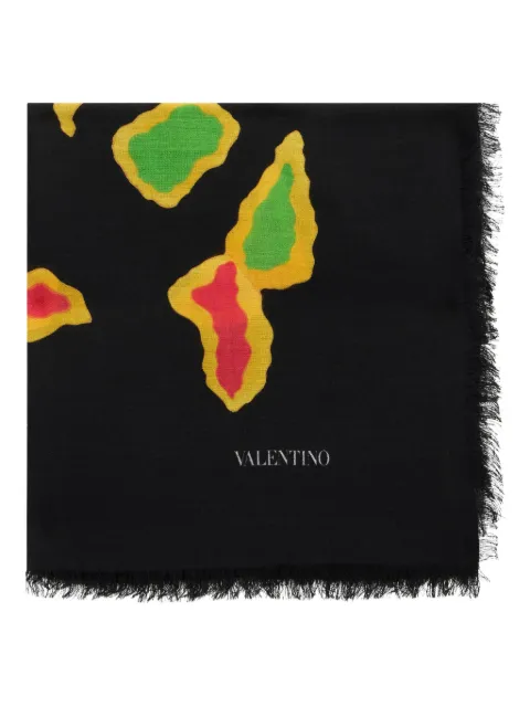 Valentino Garavani fringe-detail scarf Black WEM004CSE