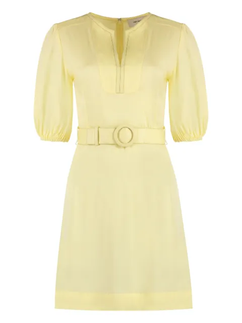 Yves Salomon belted dress Yellow 23E23EYR03689CEVI