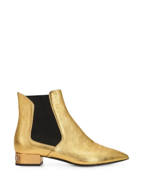 Moschino logo-plaque Chelsea boots Gold 1242C08ME