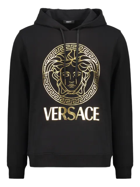Versace cotton hoodie Black 10118531A14057