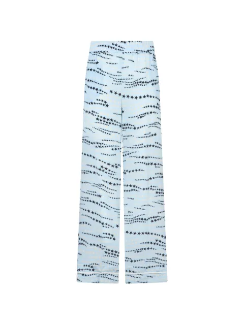RED Valentino star-print trousers Blue RRBC246HS