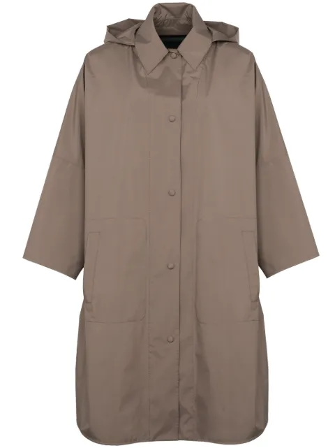 Yves Salomon hooded cape Brown 25EFC04611K54W