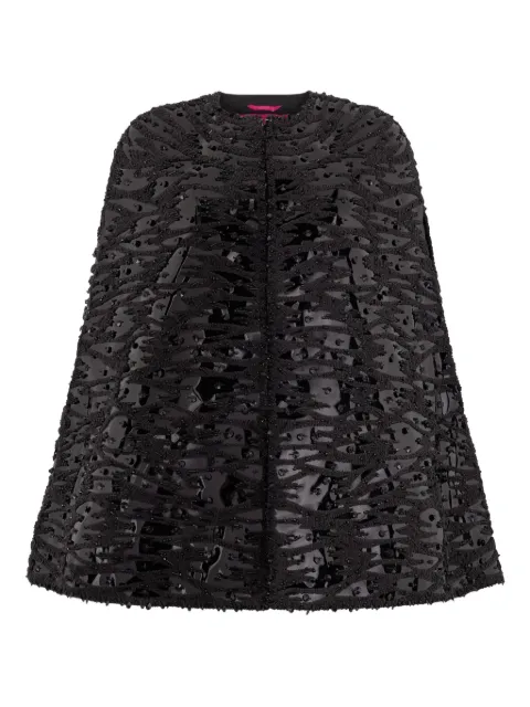 Valentino Garavani embellished round-neck cape Black BCG3C06DE