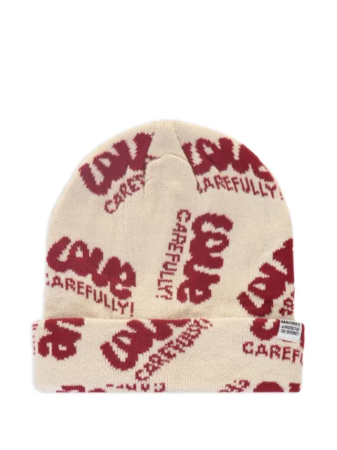 MARKET intarsia-pattern beanie Neutrals 390000166