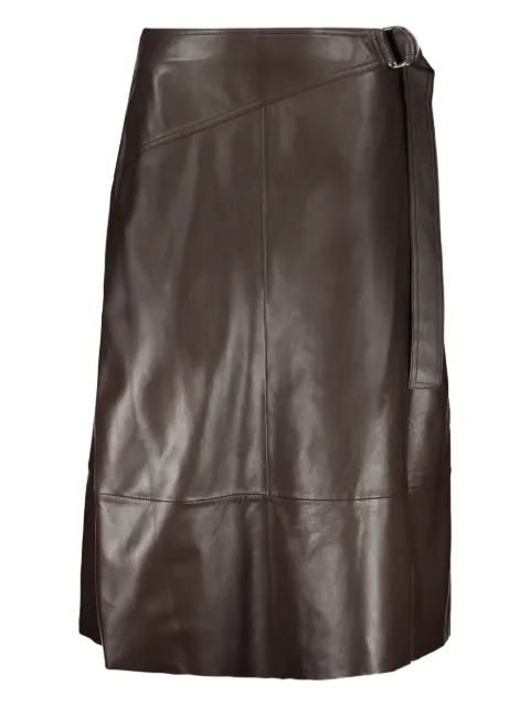 Yves Salomon floral-lace skirt Brown 23E23EYJ20271APXX