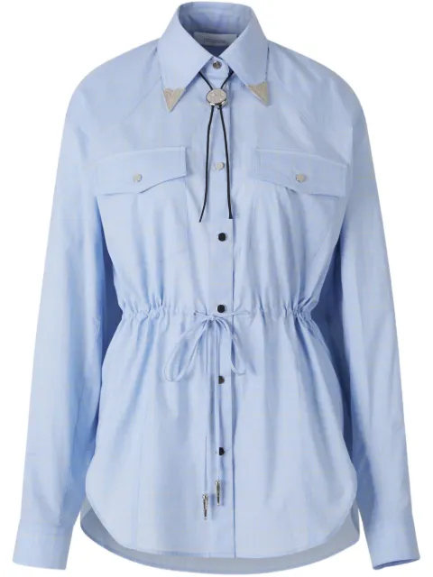 Rabanne drawstring-waist shirt Blue 25PCTO045CO0554