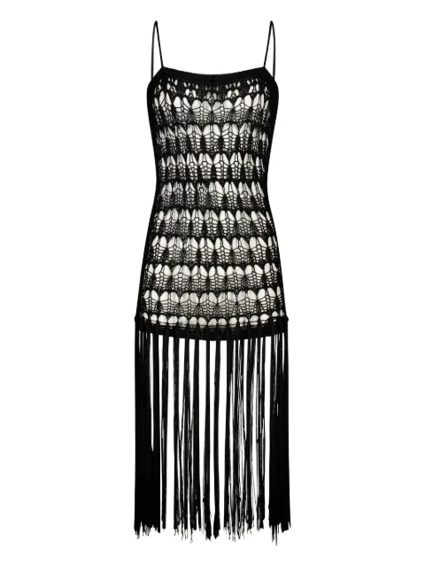 PARAMIDONNA Dahlia crochet beach dress Black CR25DB