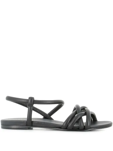 Del Carlo strappy flat sandals Black 11905