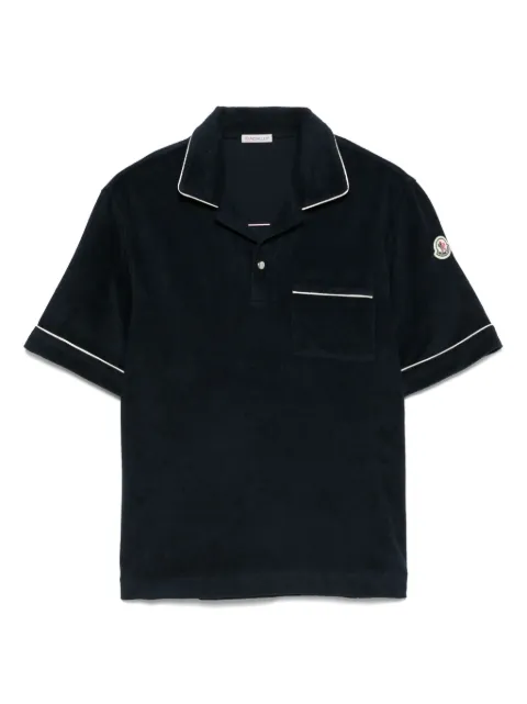 Moncler textured polo shirt Blue K10918A0002289AVN