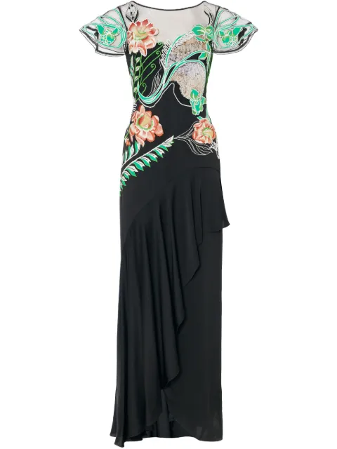 Temperley London Gracia Ruffle gown Black 25SSGRC52190