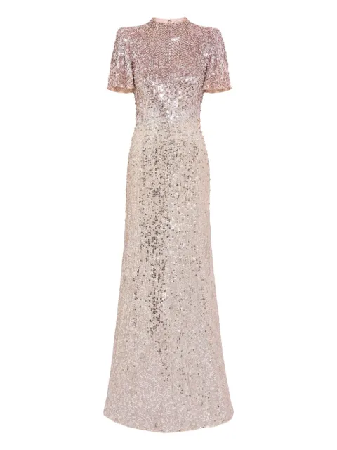 Jenny Packham Jourdain sequin-embellished gown Pink ZCD105L