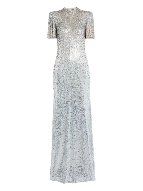Jenny Packham Jourdain maxi dress Silver ZCD105L