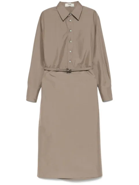FENDI poplin shirt dress Brown FDD311AQ3K