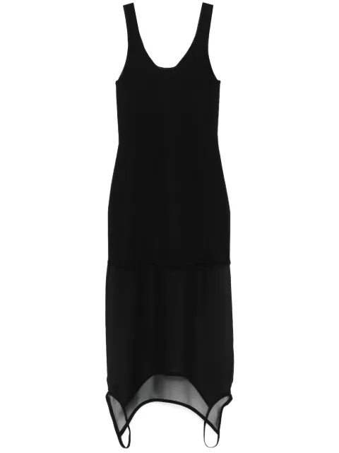 FENDI trompe-l’oeil-effect midi dress Black FDD304AUP4